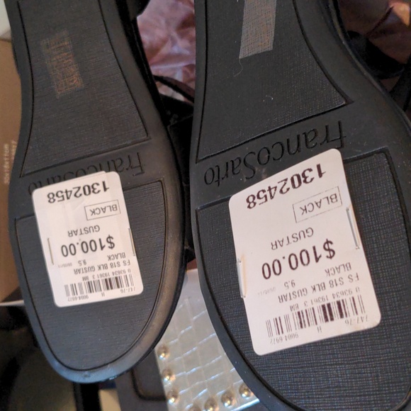 Franco Sarto gladiator sandal, black leather 9.5 New in box - Picture 4 of 4